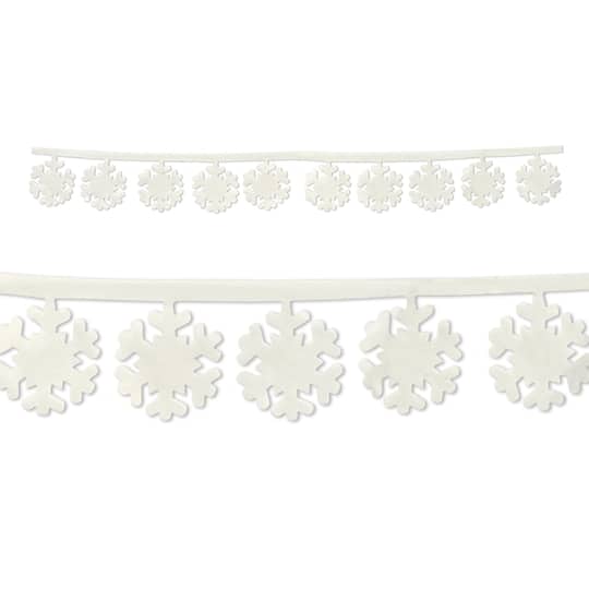 Michaels, Beistle 3.9ft. Snowflake Fabric Garlands, 4ct. – Category: Streamers & Garland
